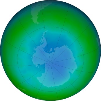 Antarctic ozone map for 2023-06